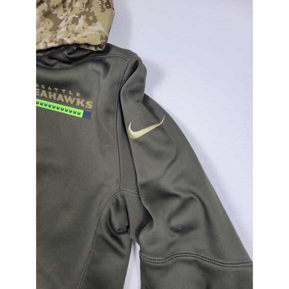 Nike Dri-Fit On Field NFL Seattle Seahawks Salute To Service Hoodie Mens Large - Picture 5 of 9